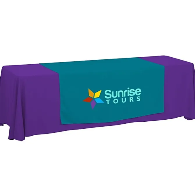 Serged 8-foot Closed-Back Table Throw and Runner Kit