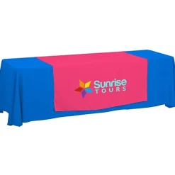 Serged 8-foot Closed-Back Table Throw and Runner Kit