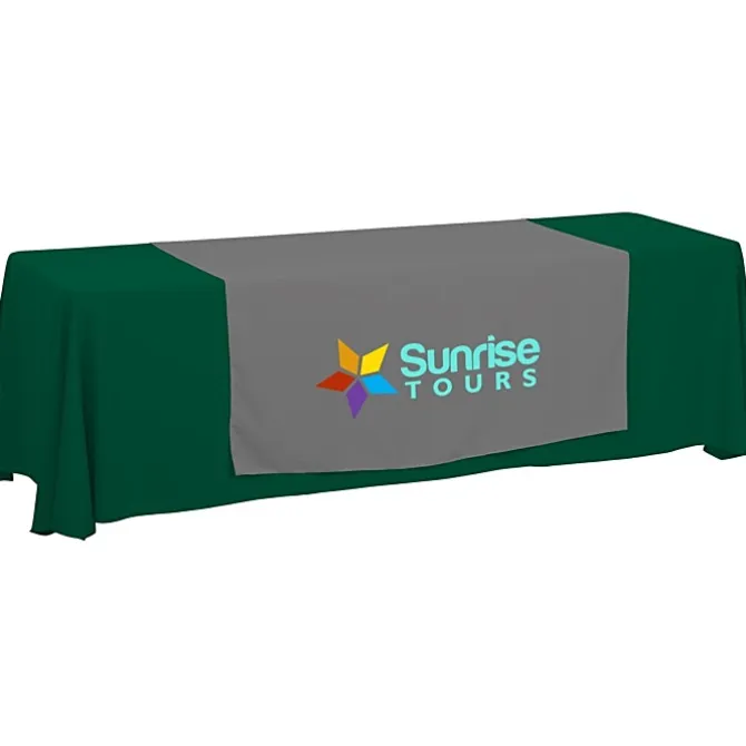 Serged 8-foot Closed-Back Table Throw and Runner Kit