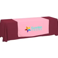 Serged 8-foot Closed-Back Table Throw and Runner Kit