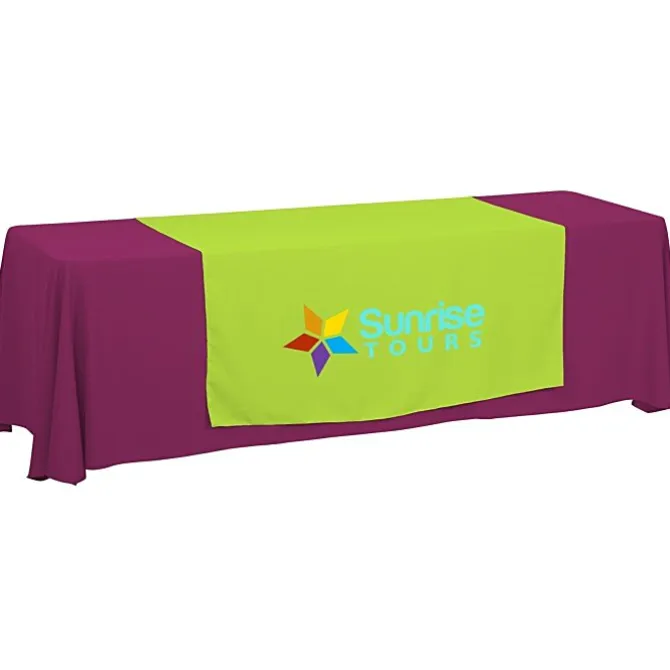 Serged 8-foot Closed-Back Table Throw and Runner Kit