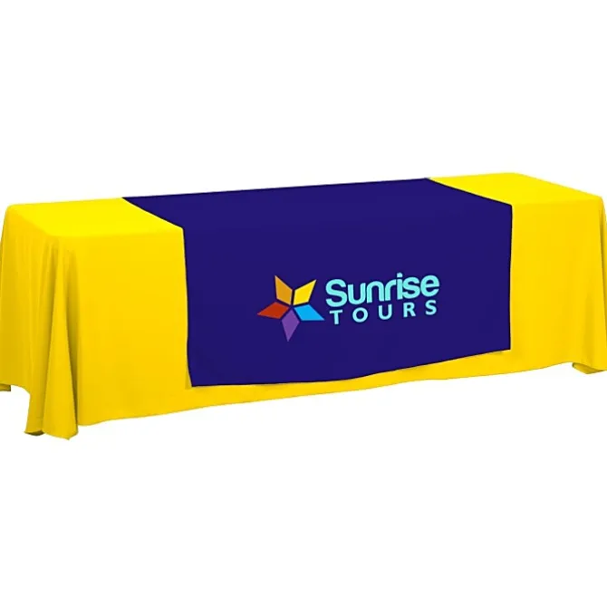 Serged 8-foot Closed-Back Table Throw and Runner Kit