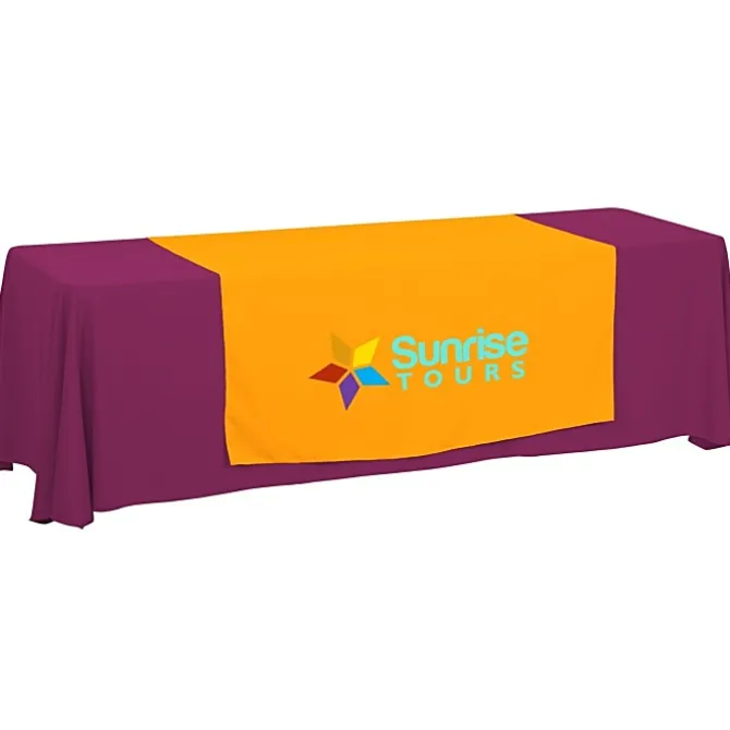 Serged 8-foot Closed-Back Table Throw and Runner Kit
