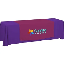 Serged 8-foot Closed-Back Table Throw and Runner Kit