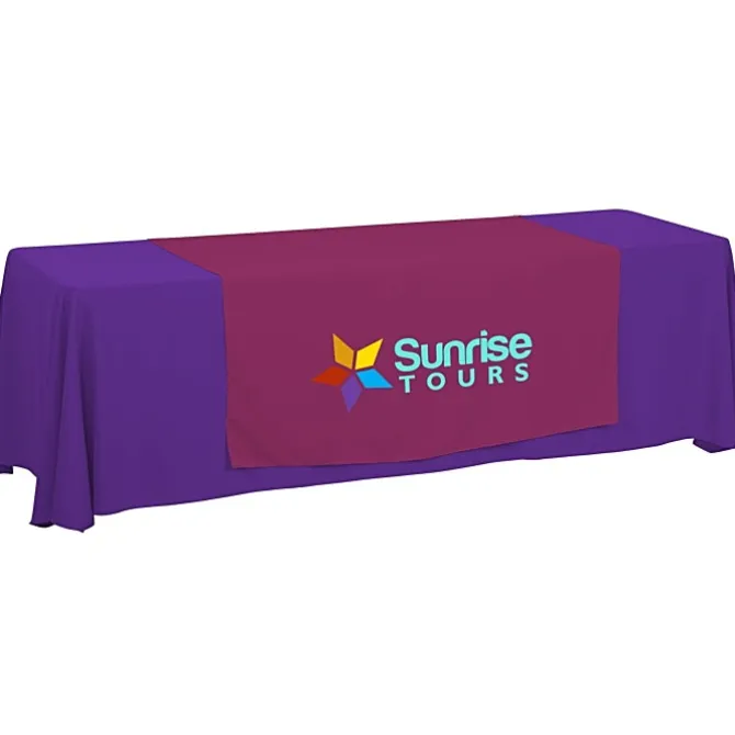 Serged 8-foot Closed-Back Table Throw and Runner Kit