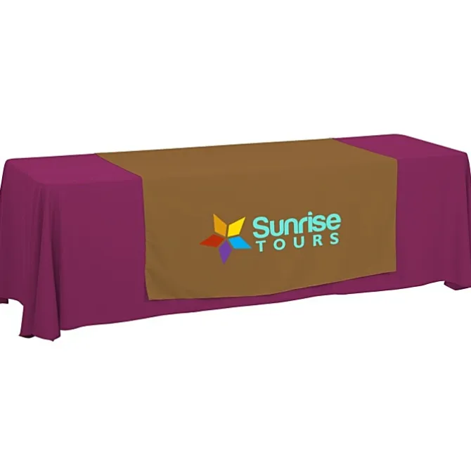 Serged 8-foot Closed-Back Table Throw and Runner Kit