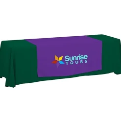 Serged 8-foot Closed-Back Table Throw and Runner Kit