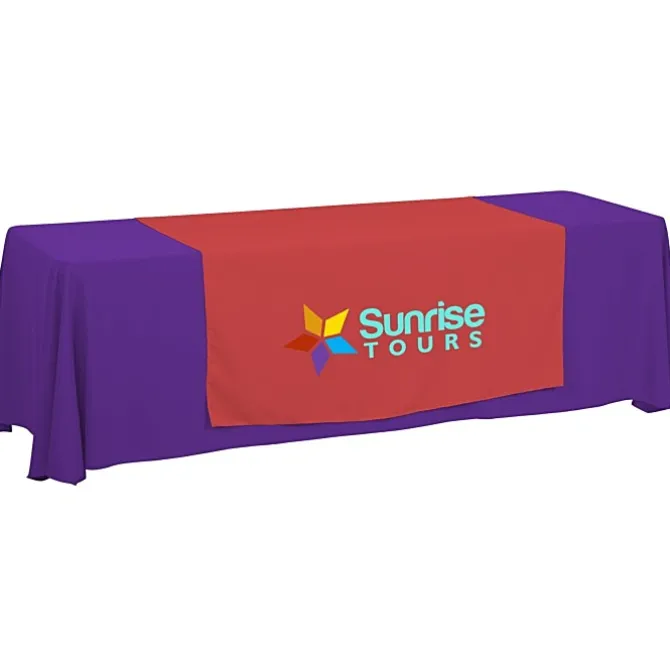 Serged 8-foot Closed-Back Table Throw and Runner Kit