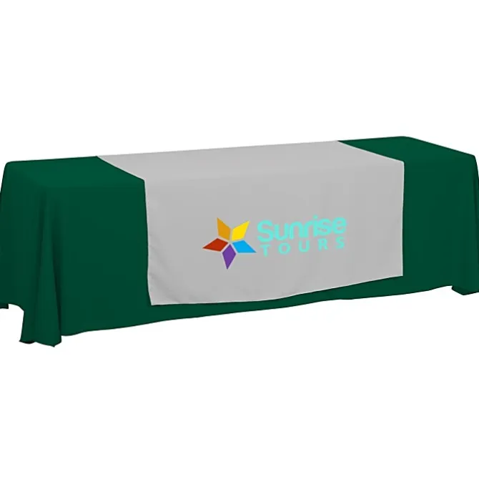 Serged 8-foot Closed-Back Table Throw and Runner Kit