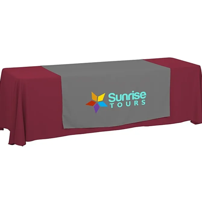 Serged 8-foot Closed-Back Table Throw and Runner Kit