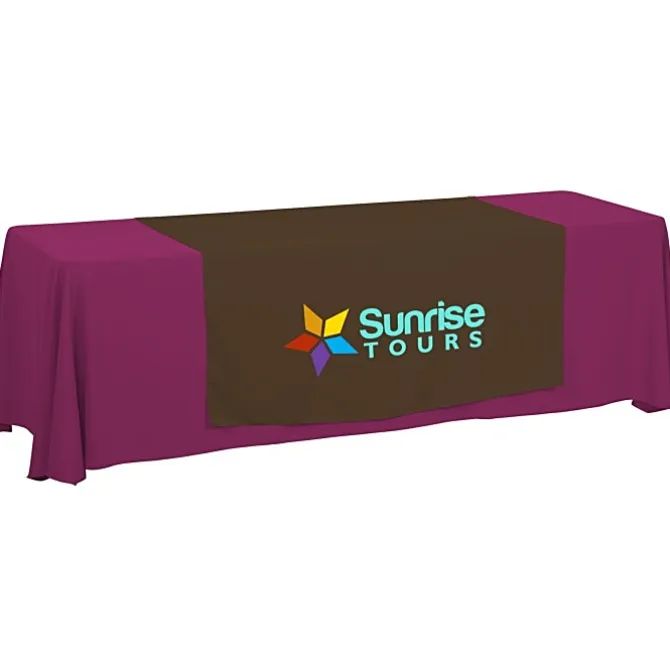 Serged 8-foot Closed-Back Table Throw and Runner Kit
