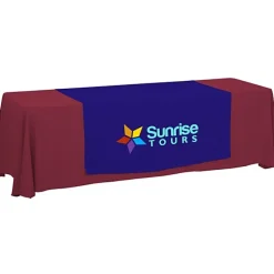 Serged 8-foot Closed-Back Table Throw and Runner Kit