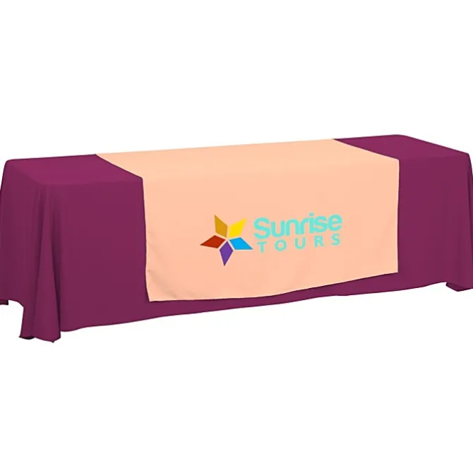 Serged 8-foot Closed-Back Table Throw and Runner Kit