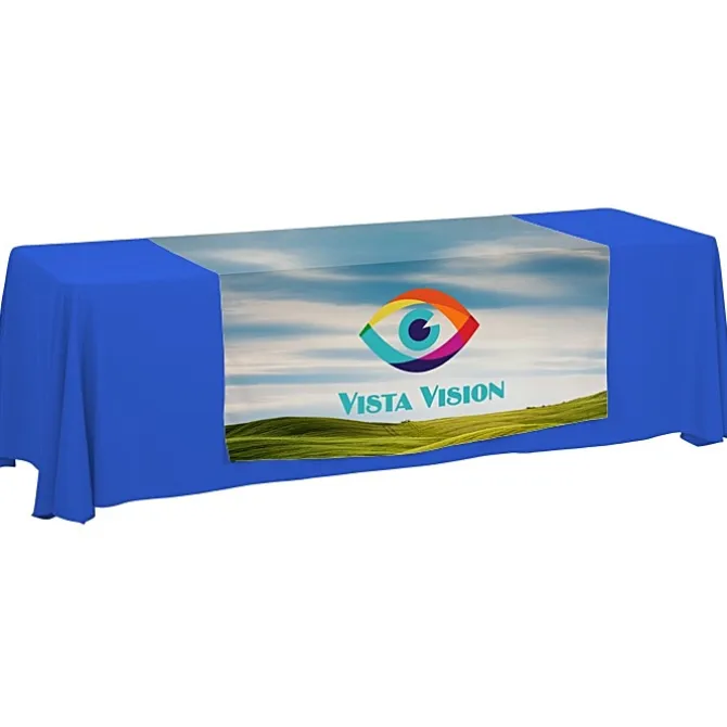 Serged 8-foot Closed-Back Table Throw and Runner Kit - Full Color