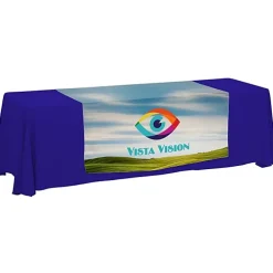 Serged 8-foot Closed-Back Table Throw and Runner Kit - Full Color