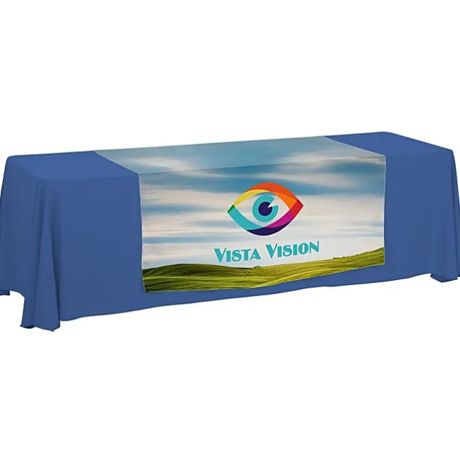 Serged 8-foot Closed-Back Table Throw and Runner Kit - Full Color