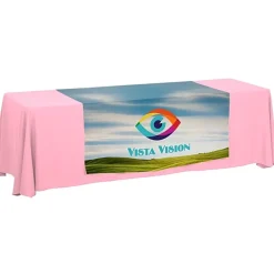 Serged 8-foot Closed-Back Table Throw and Runner Kit - Full Color