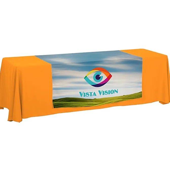 Serged 8-foot Closed-Back Table Throw and Runner Kit - Full Color