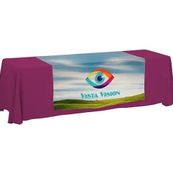 Serged 8-foot Closed-Back Table Throw and Runner Kit - Full Color