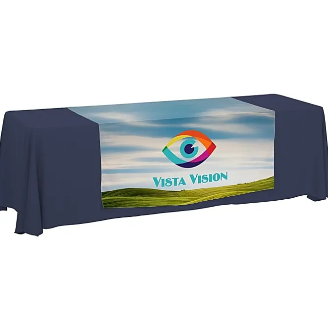 Serged 8-foot Closed-Back Table Throw and Runner Kit - Full Color