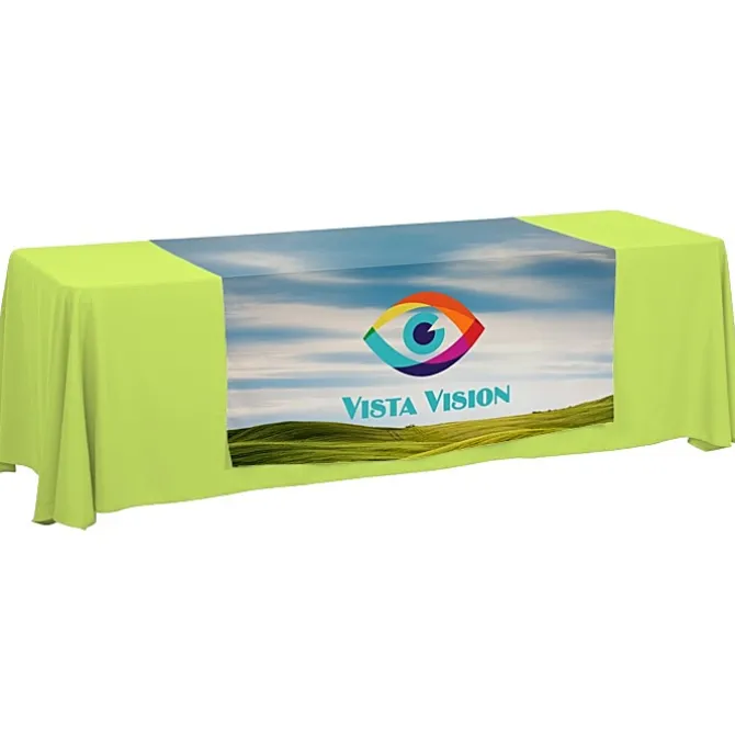 Serged 8-foot Closed-Back Table Throw and Runner Kit - Full Color