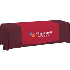 Serged 8-foot Closed-Back Table Throw and Runner Kit - 24 hr