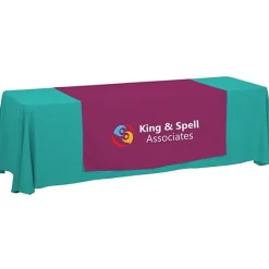 Serged 8-foot Closed-Back Table Throw and Runner Kit - 24 hr