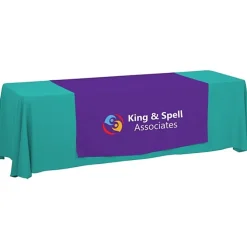Serged 8-foot Closed-Back Table Throw and Runner Kit - 24 hr