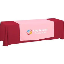 Serged 8-foot Closed-Back Table Throw and Runner Kit - 24 hr