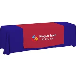 Serged 8-foot Closed-Back Table Throw and Runner Kit - 24 hr