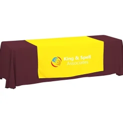 Serged 8-foot Closed-Back Table Throw and Runner Kit - 24 hr