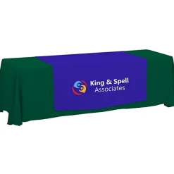 Serged 8-foot Closed-Back Table Throw and Runner Kit - 24 hr