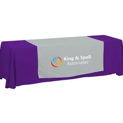 Serged 8-foot Closed-Back Table Throw and Runner Kit - 24 hr