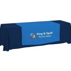 Serged 8-foot Closed-Back Table Throw and Runner Kit - 24 hr
