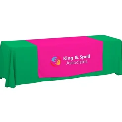 Serged 8-foot Closed-Back Table Throw and Runner Kit - 24 hr