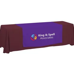 Serged 8-foot Closed-Back Table Throw and Runner Kit - 24 hr