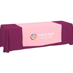 Serged 8-foot Closed-Back Table Throw and Runner Kit - 24 hr