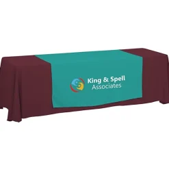 Serged 8-foot Closed-Back Table Throw and Runner Kit - 24 hr