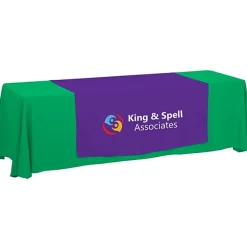 Serged 8-foot Closed-Back Table Throw and Runner Kit - 24 hr