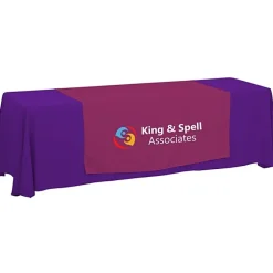 Serged 8-foot Closed-Back Table Throw and Runner Kit - 24 hr