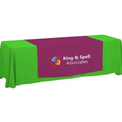 Serged 8-foot Closed-Back Table Throw and Runner Kit - 24 hr