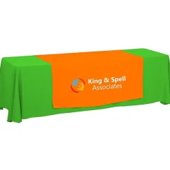 Serged 8-foot Closed-Back Table Throw and Runner Kit - 24 hr
