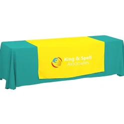 Serged 8-foot Closed-Back Table Throw and Runner Kit - 24 hr