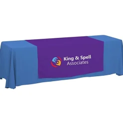 Serged 8-foot Closed-Back Table Throw and Runner Kit - 24 hr