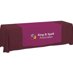 Serged 8-foot Closed-Back Table Throw and Runner Kit - 24 hr