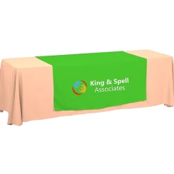 Serged 8-foot Closed-Back Table Throw and Runner Kit - 24 hr