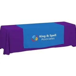 Serged 8-foot Closed-Back Table Throw and Runner Kit - 24 hr