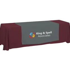 Serged 8-foot Closed-Back Table Throw and Runner Kit - 24 hr