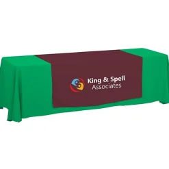 Serged 8-foot Closed-Back Table Throw and Runner Kit - 24 hr