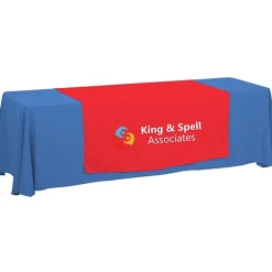 Serged 8-foot Closed-Back Table Throw and Runner Kit - 24 hr